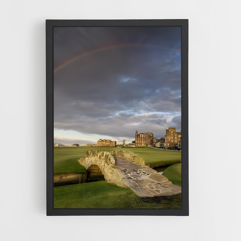Poster Arc-en-Ciel sur le Green – affiche Golf (vue 2)